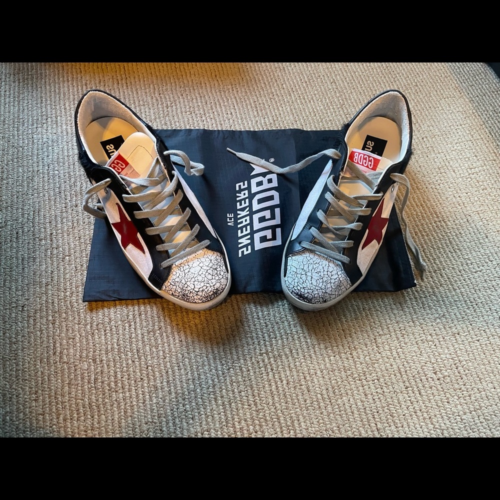Golden Goose Superstar Black pony red
